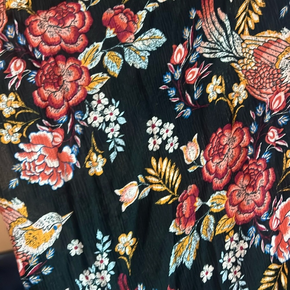 Black floral kimono